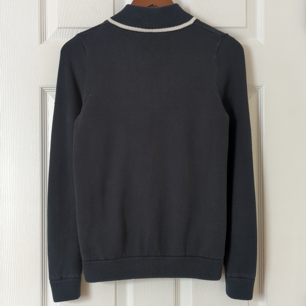 Lacoste Sport Lightweight Knit Full Zip Mock Neck Lined Golf Jacket Black 36 S - Picture 10 of 11